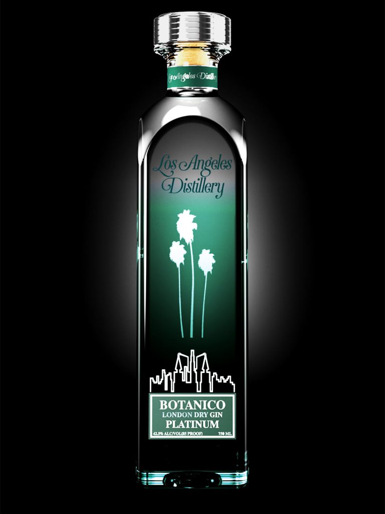 Botanico London Dry Gin Platinum has over 13 botanicals infused through distillation at LA Distillery