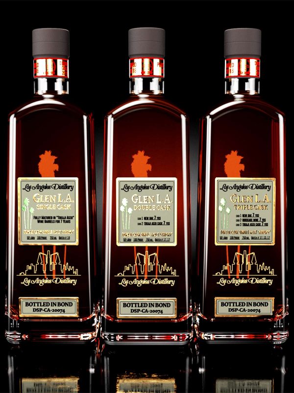 Glen LA Tokaji Cask Trio of American Single Malt Whisky by Los Angeles Distillery
